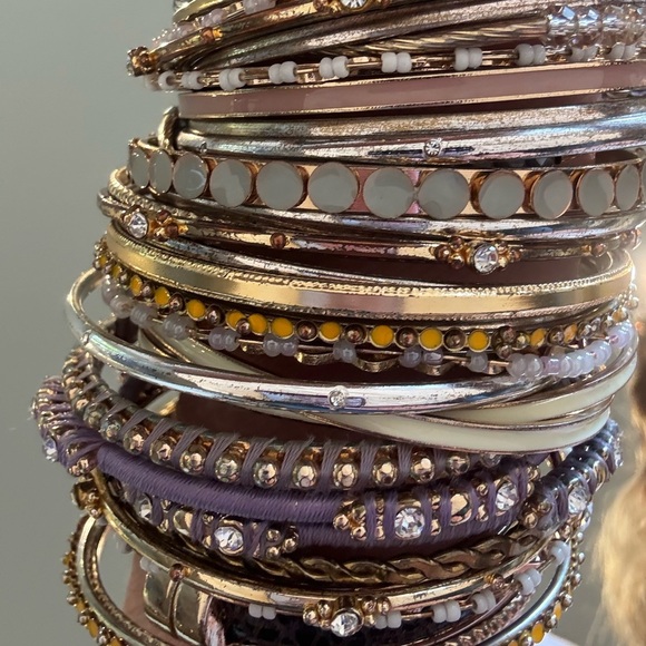 Elegant Mixed Metal Bangle Set bundle - Picture 2 of 5